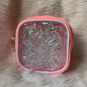 Stone Clover Lane Clear Front Mini Pouch in Mango